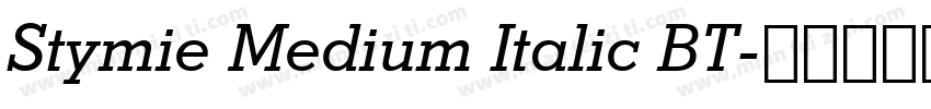 Stymie Medium Italic BT字体转换